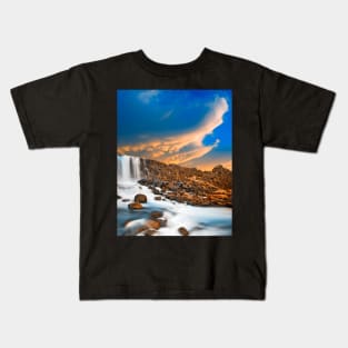 Flying Axe Falls Kids T-Shirt